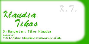 klaudia tikos business card